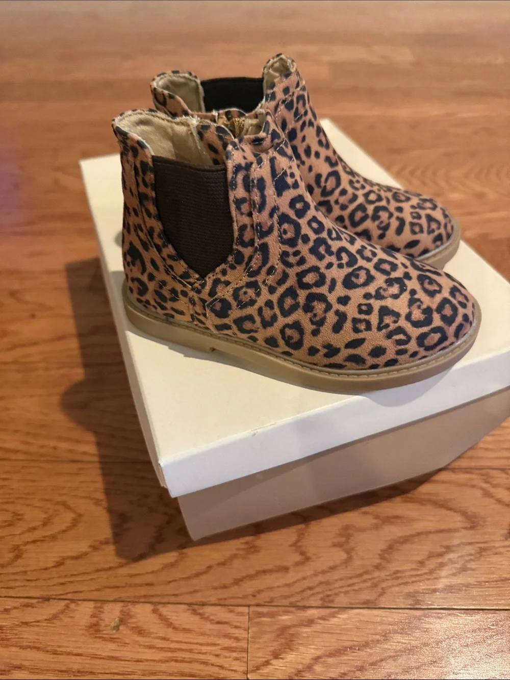 Tucker + Tate Tan Leopard Print Chelsea Boots for Kids
